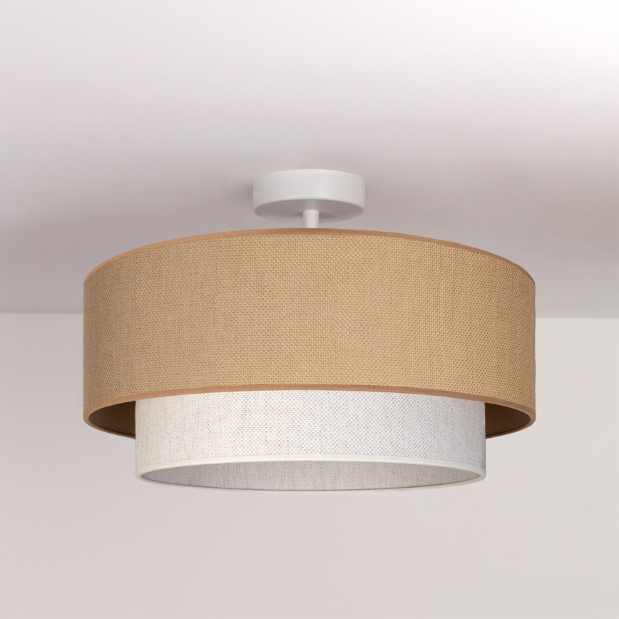 Brilagi - Luminária de teto sobreposta LED BOHO ECO 1xE27/10W/230V Ø 40 cm bege/creme
