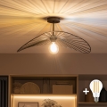 Brilagi - Luminária de teto sobreposta LED CERIA WIRE 1xE27/60W/230V 40x56 cm preta