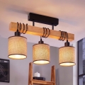 Brilagi - Luminária de teto sobreposta NUBILA 3xE27/60W/230V pinho/castanho