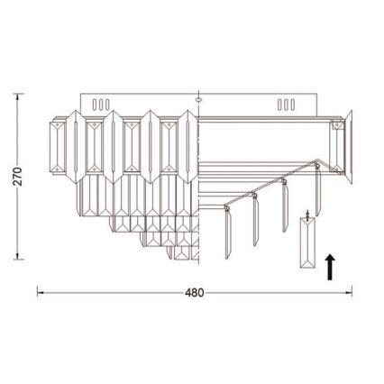 Brilagi - Luminária de teto SPECTRA 5xE14/40W/230V Ø 48 cm preta