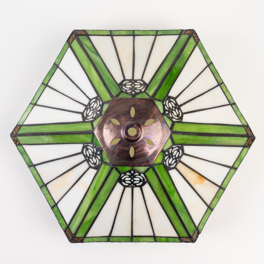 BRILAGI - Luminária de teto Tiffany com vitral EMERALD 2xE27/60W/230V Ø 40 cm