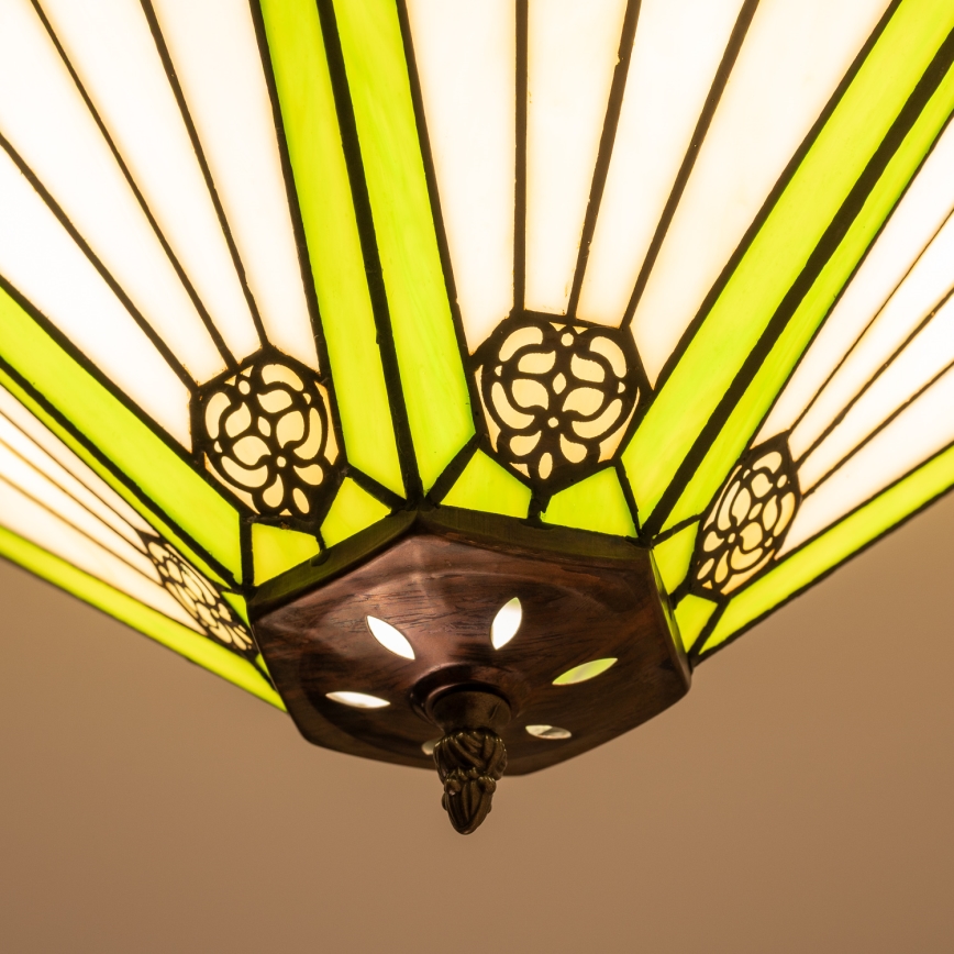 BRILAGI - Luminária de teto Tiffany com vitral EMERALD 2xE27/60W/230V Ø 40 cm
