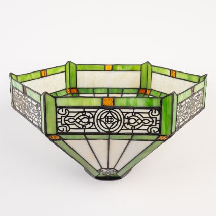 BRILAGI - Luminária de teto Tiffany com vitral EMERALD 2xE27/60W/230V Ø 40 cm
