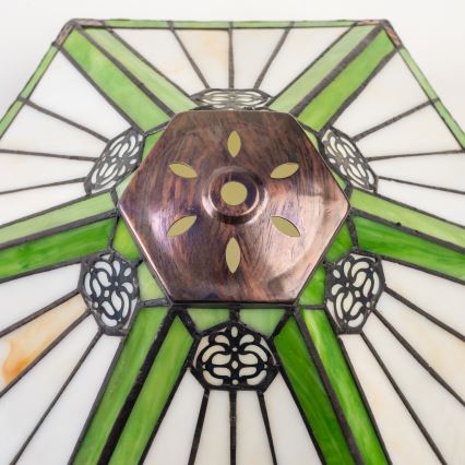 BRILAGI - Luminária de teto Tiffany com vitral EMERALD 2xE27/60W/230V Ø 40 cm