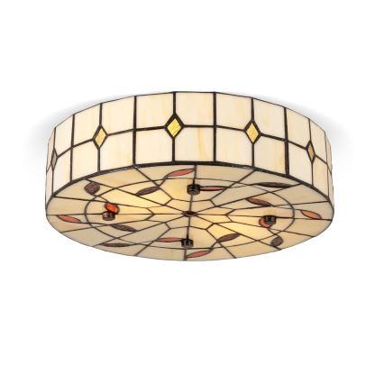 BRILAGI - Luminária de teto Tiffany em vitral FOLIA 2xE27/60W/230V Ø 40 cm