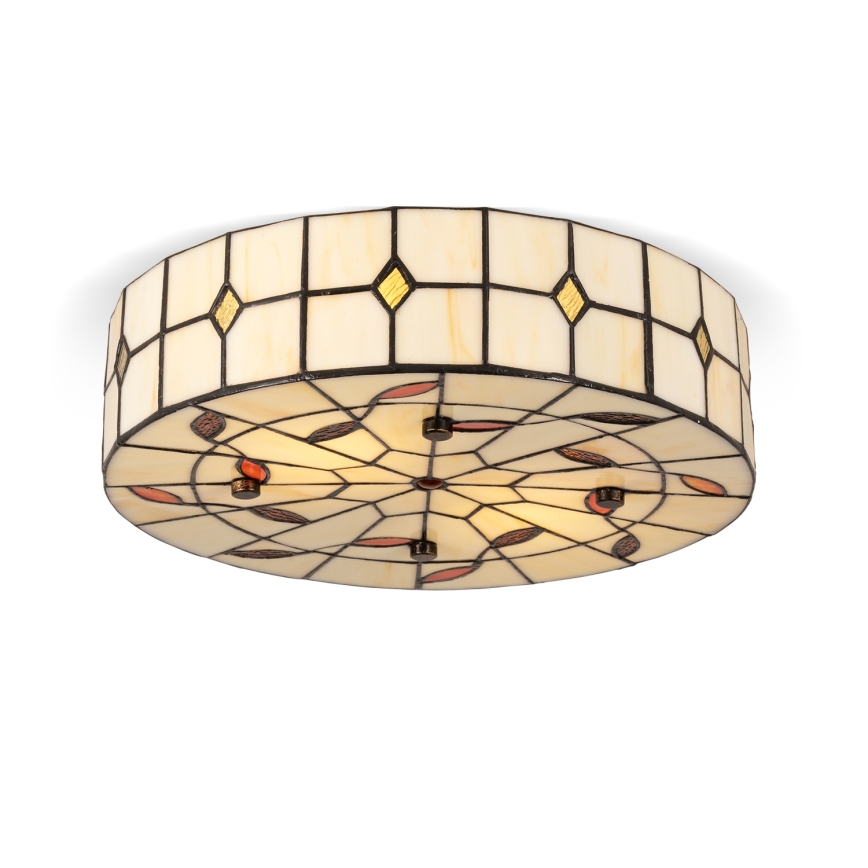 BRILAGI - Luminária de teto Tiffany em vitral FOLIA 2xE27/60W/230V Ø 40 cm