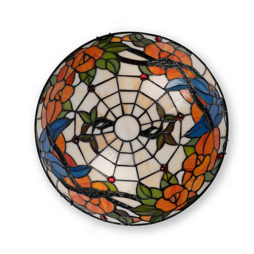 Brilagi - Luminária de teto Tiffany em vitral JUNGLE 2xE27/60W/230V Ø 40 cm