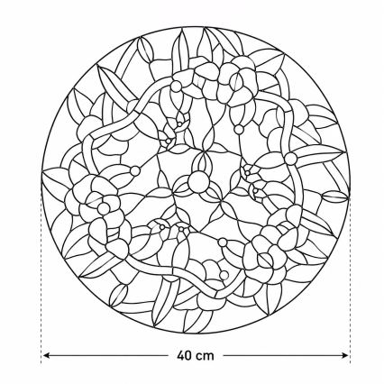 Brilagi - Luminária de teto Tiffany em vitral JUNGLE 3xE27/60W/230V Ø 40 cm