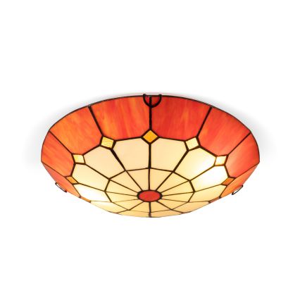 Brilagi - Luminária de teto Tiffany em vitral SIENNA 2xE27/60W/230V Ø 40 cm