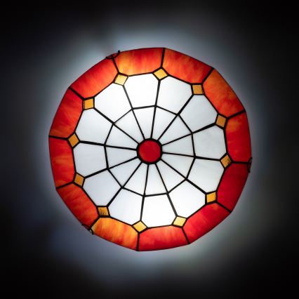 Brilagi - Luminária de teto Tiffany em vitral SIENNA 2xE27/60W/230V Ø 40 cm