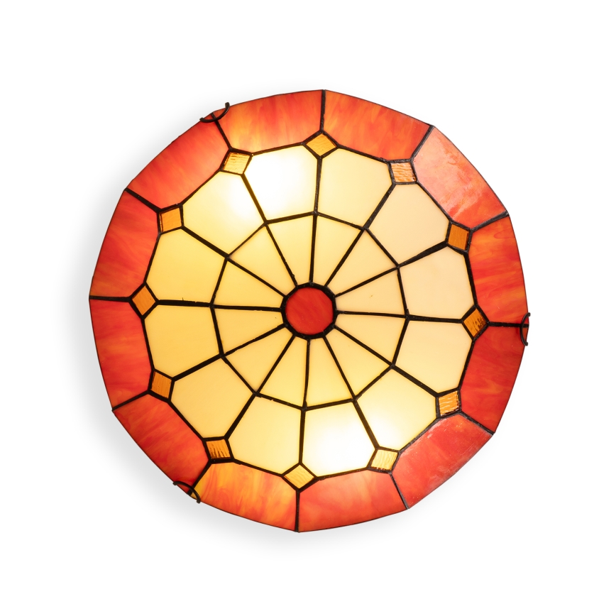 Brilagi - Luminária de teto Tiffany em vitral SIENNA 2xE27/60W/230V Ø 40 cm