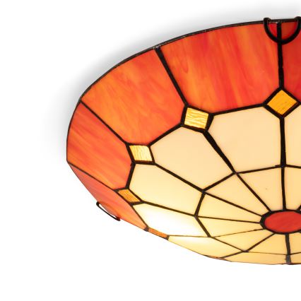 Brilagi - Luminária de teto Tiffany em vitral SIENNA 2xE27/60W/230V Ø 40 cm