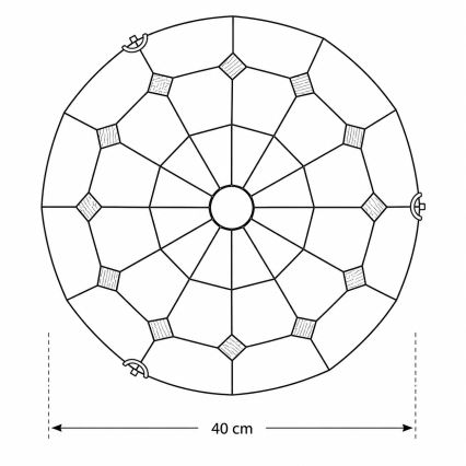 Brilagi - Luminária de teto Tiffany em vitral SIENNA 2xE27/60W/230V Ø 40 cm