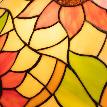 Brilagi - Luminária de teto Tiffany em vitral SUNFLOWER 2xE27/60W/230V Ø 40 cm