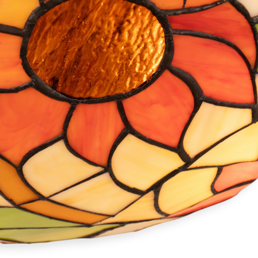 Brilagi - Luminária de teto Tiffany em vitral SUNFLOWER 2xE27/60W/230V Ø 40 cm