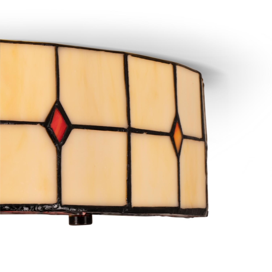 Brilagi - Luminária de teto Tiffany em vitral SUNFLOWER 3xE27/60W/230V Ø 40 cm