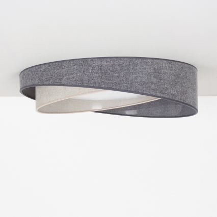 BRILAGI - Candeeiro de tecto LED VELVET TWIST LED/24W/230V 4000K Ø 55 cm cinzento/creme
