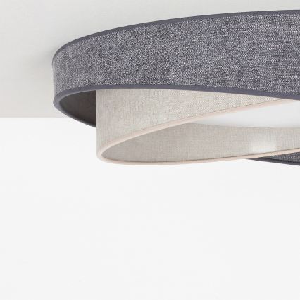 BRILAGI - Candeeiro de tecto LED VELVET TWIST LED/24W/230V 4000K Ø 55 cm cinzento/creme