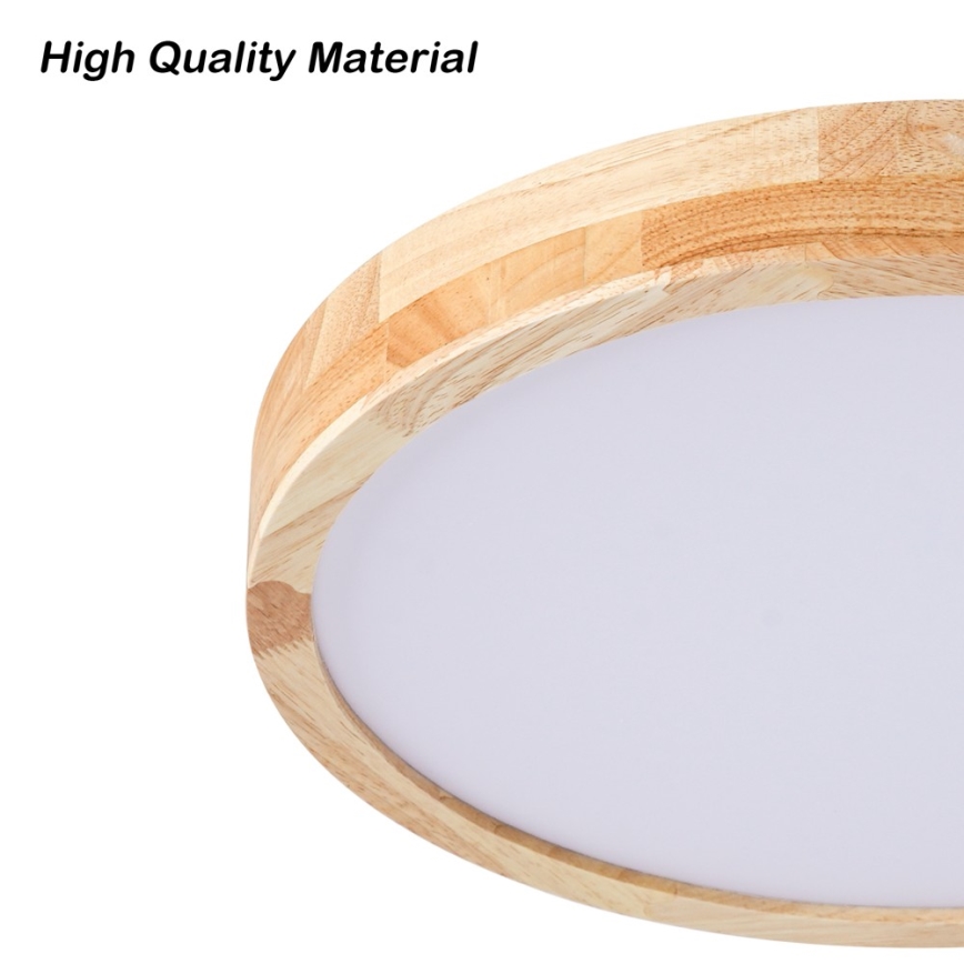Brilagi - Candeeiro de tecto WOODLINE LED/24W/230V 3000/4000/6000K carvalho, diâmetro 30 cm