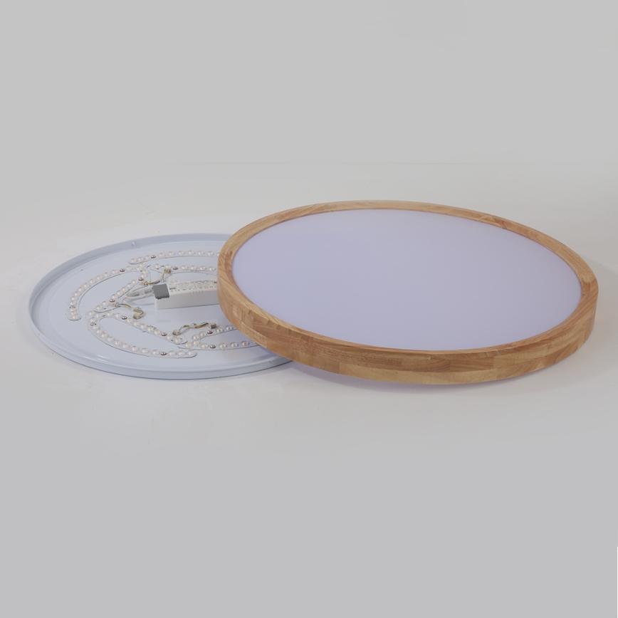 Brilagi - Candeeiro de tecto WOODROUND LED/40W/230V 3000/4000/6000K Ø 60 cm madeira IRC 90