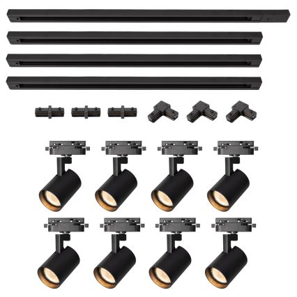 BRILAGI - Luminária de trilho HUSKY com 8 focos GU10/10W/230V 300 cm preta