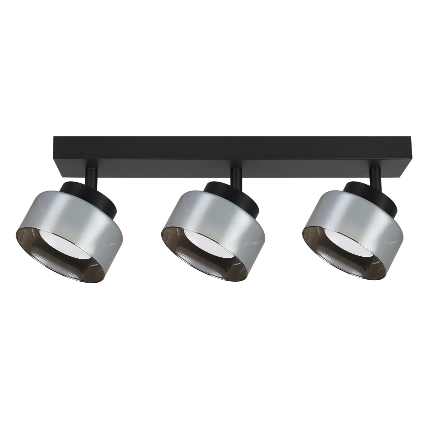 Brilagi - Luminária direcional AURA LUX 3xGX53/30W/230V preta/fumê