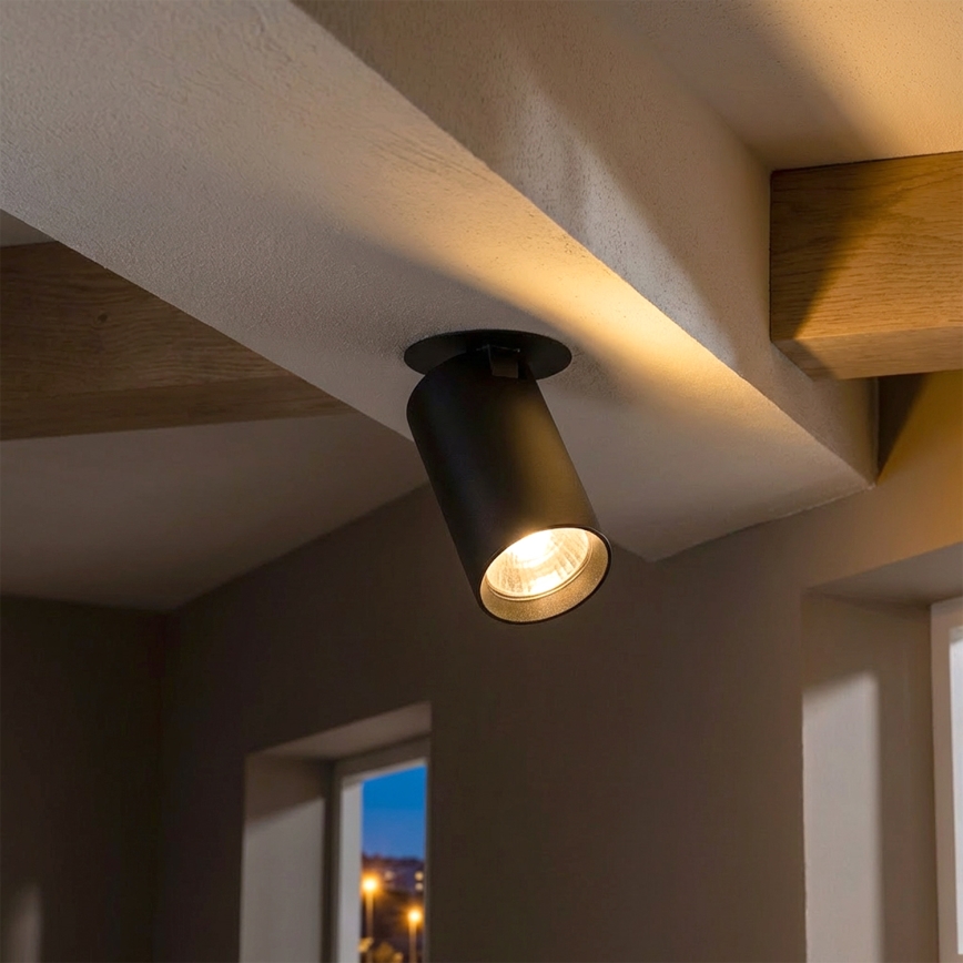 Brilagi - Luminária embutida de teto SELE 1xGU10/30W/230V preta