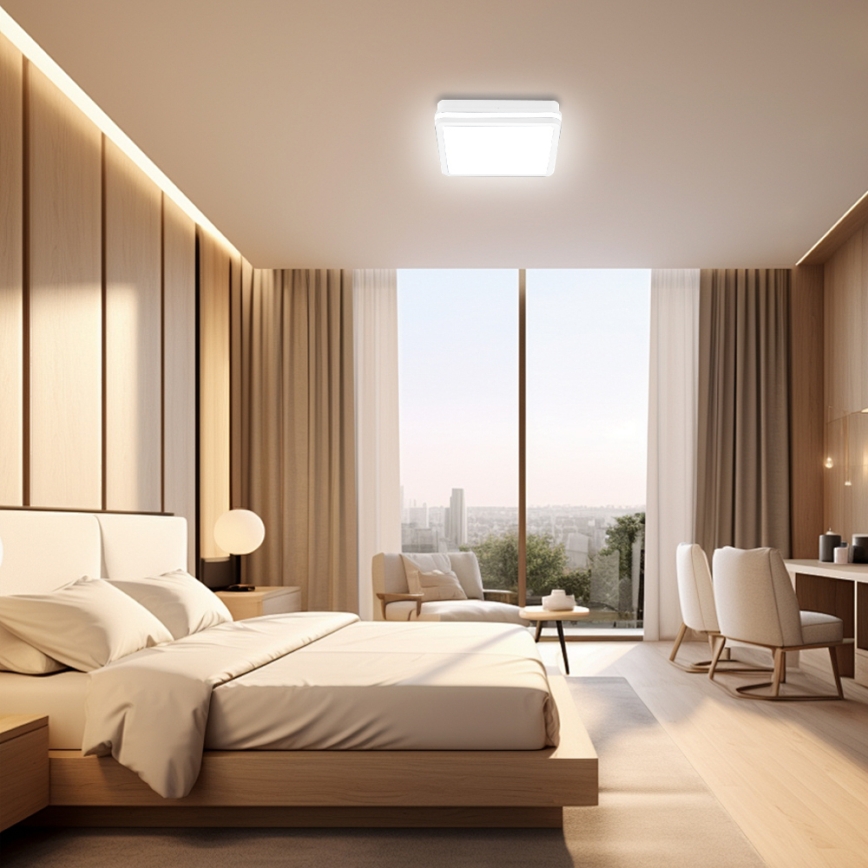 Brilagi - Luminária exterior BENE LED/18W/230V 22x22 cm branca IP54