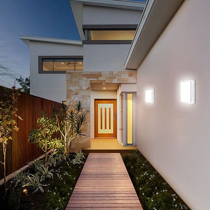 Brilagi - Luminária exterior BENE LED/18W/230V 22x22 cm branca IP54