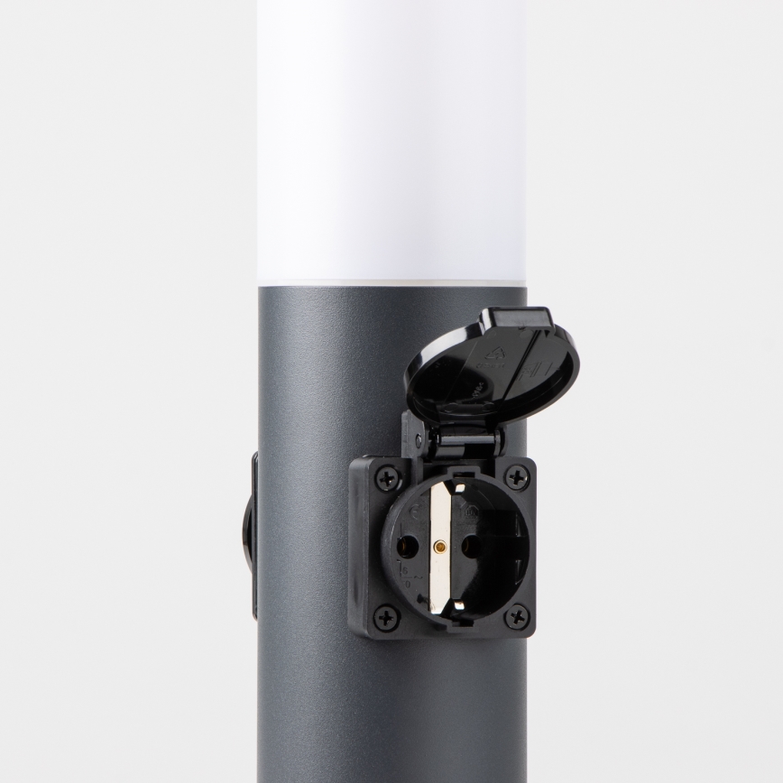 Brilagi - Luminária de exterior NOVA com 2 tomadas SCHUKO 1xE27/15W/230V 40 cm IP44 antracite