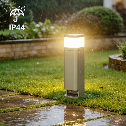 BRILAGI - Luminária exterior com 2 tomadas SCHUKO PILLAR 1xG9/11W/230V IP44 cinzenta