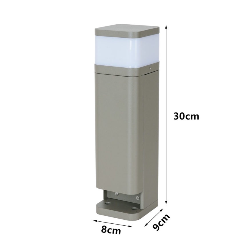 BRILAGI - Luminária exterior com 2 tomadas SCHUKO PILLAR 1xG9/11W/230V IP44 cinzenta