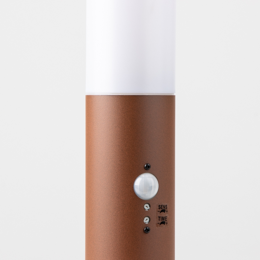 Brilagi - Luminária exterior com sensor de movimento NOVA 1xE27/15W/230V 40 cm IP44 castanha