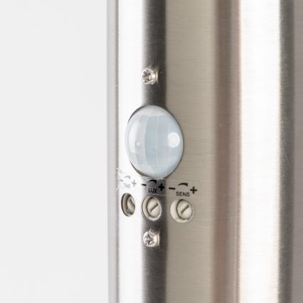 BRILAGI - Lâmpada exterior com sensor de movimento ELIA 1xE27/20W/230V IP44 50 cm acabamento cromado fosco