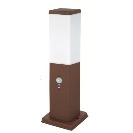 Brilagi - Luminária exterior com sensor NOVA 1xE27/15W/230V 40 cm IP44 castanha