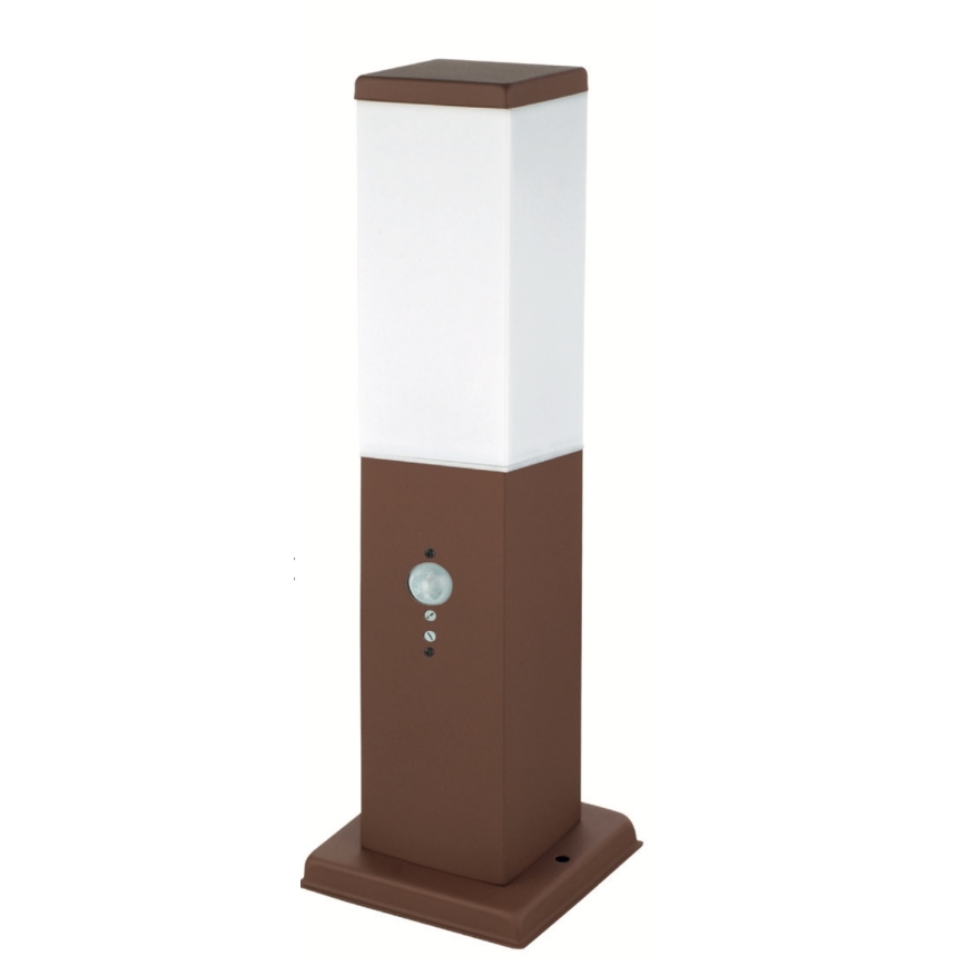 Brilagi - Luminária exterior com sensor NOVA 1xE27/15W/230V 40 cm IP44 castanha