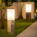 Brilagi - Luminária exterior com sensor NOVA 1xE27/15W/230V 40 cm IP44 cromo mate