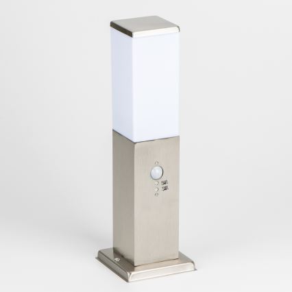 Brilagi - Luminária exterior com sensor NOVA 1xE27/15W/230V 40 cm IP44 cromo mate