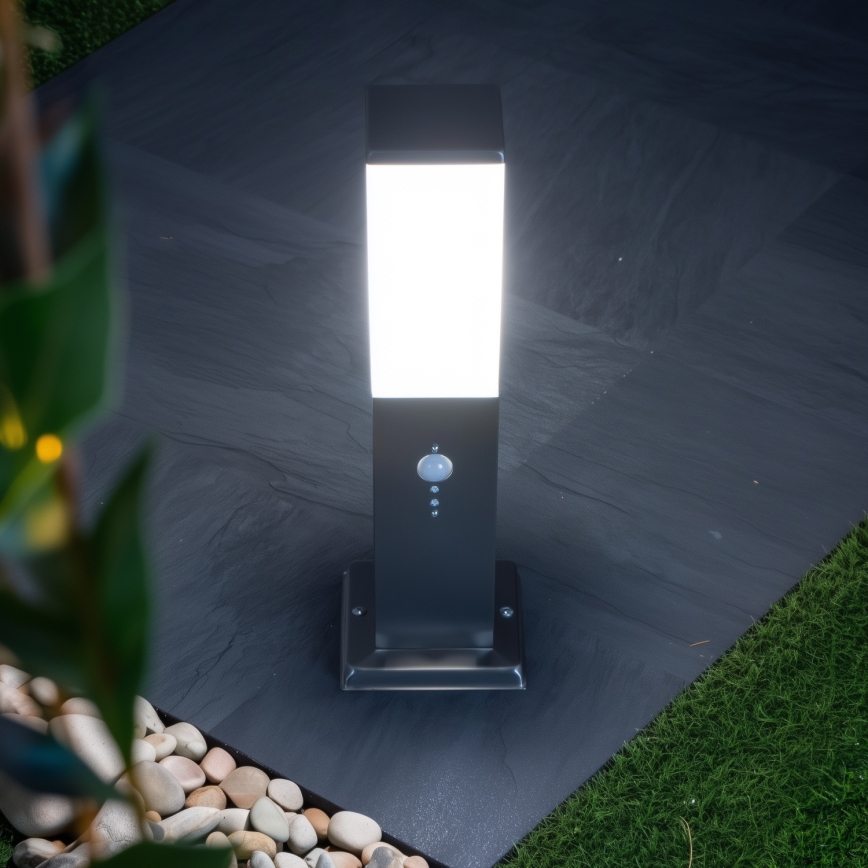 Brilagi - Luminária exterior com sensor NOVA 1xE27/15W/230V 40 cm IP44 cromo mate
