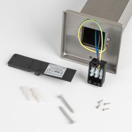 Brilagi - Luminária exterior com sensor NOVA 1xE27/15W/230V 40 cm IP44 cromo mate