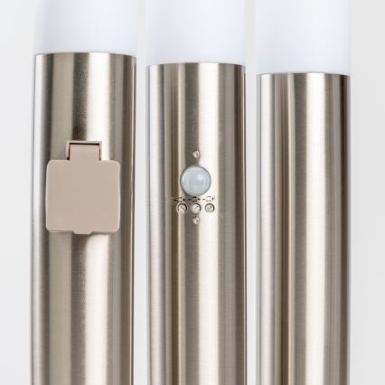 BRILAGI - Luminária exterior ELIA 1xE27/20W/230V IP44 50 cm cromo fosco