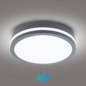 Brilagi - Luminária exterior LED com sensor BENE LED/24W/230V, diâmetro 26 cm, antracite, IP54