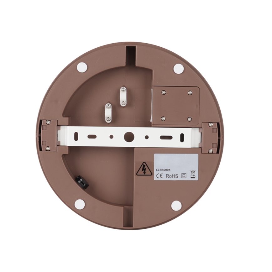 Brilagi - Luminária LED exterior com sensor BENE LED/24W/230V, Ø 26 cm, castanha, IP54