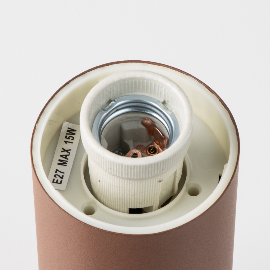 Brilagi - Luminária exterior NOVA 1xE27/15W/230V 40 cm IP44 castanha