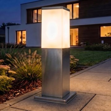 Brilagi - Luminária exterior NOVA 1xE27/15W/230V 40 cm IP44 cromado mate