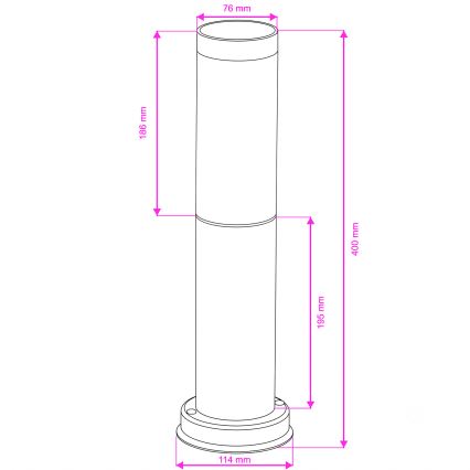 Brilagi - Luminária exterior NOVA 1xE27/15W/230V 40 cm IP44 preta