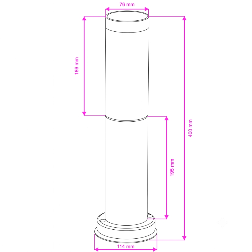 Brilagi - Luminária exterior NOVA 1xE27/15W/230V 40 cm IP44 preta