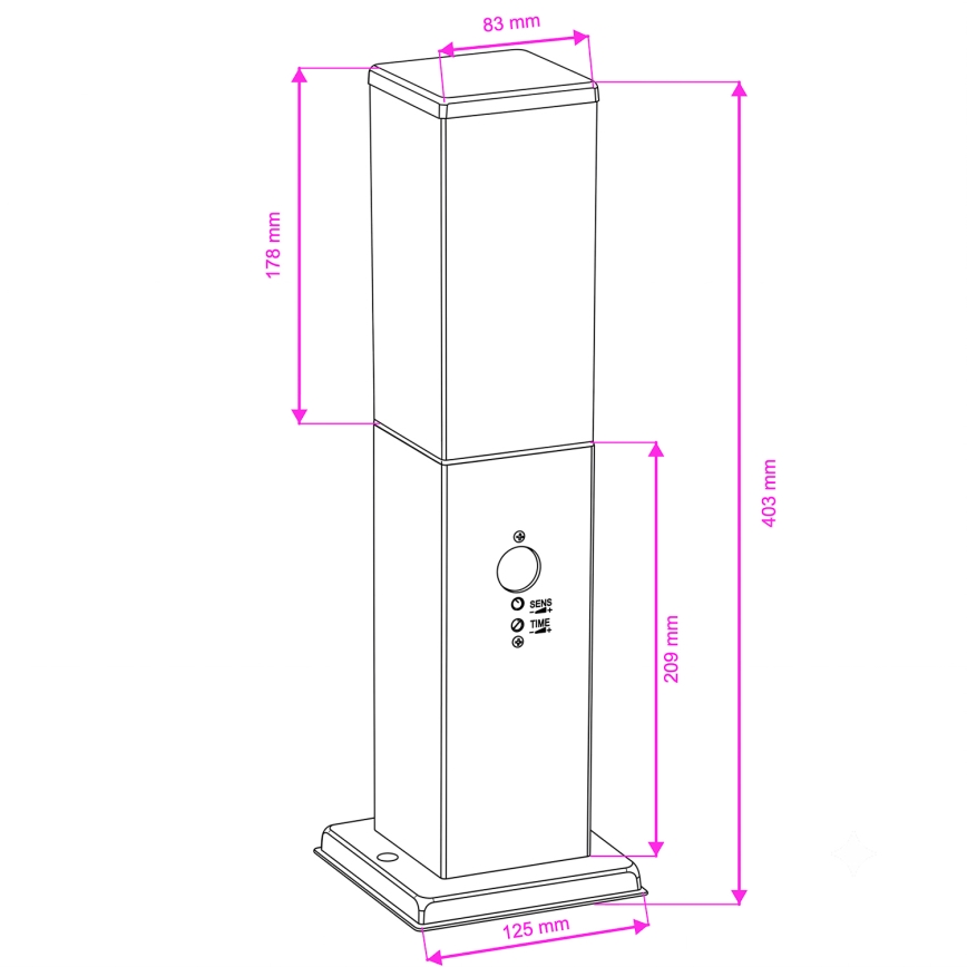 Brilagi - Luminária exterior NOVA com sensor 1xE27/15W/230V 40 cm IP44 antracite