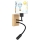 Brilagi - Luminária infantil de parede flexível LED BOBO WOOD 1xE27/25W/230V + LED/3W carvalho/preto/branco/motivos de animais