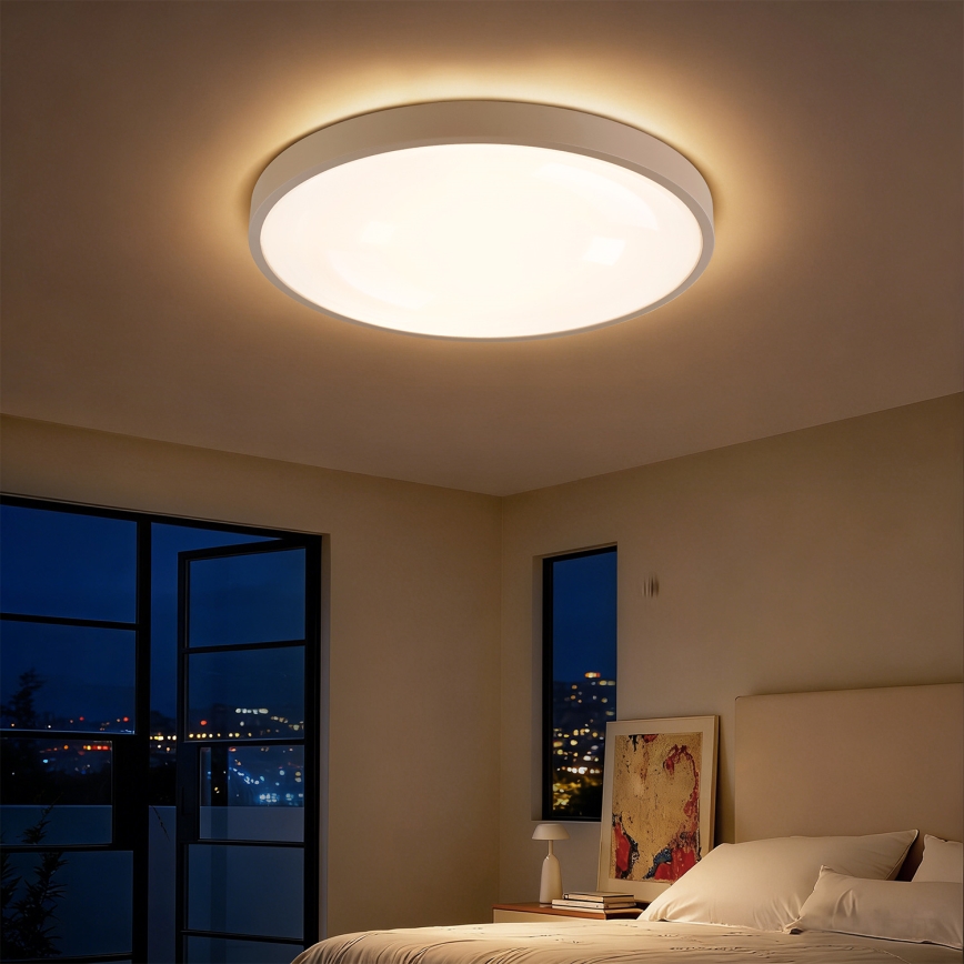 Brilagi - Candeeiro de tecto LED dimável GLASS POOL DOUBLE LED/60W/230V 3000-6000K 50 cm bege + controlo remoto